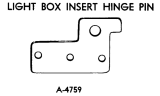 Brackets-Backbox insert hinge pin Gottlieb