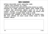 -BIG CASINO (Gottlieb) Score cards (16)
