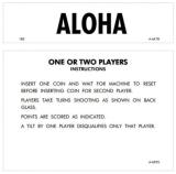 ALOHA (Gottlieb) Score cards