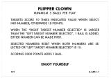 FLIPPER CLOWN (Gottlieb) Score cards (9)