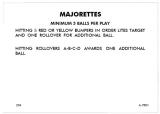 -MAJORETTES (Gottlieb 1964) Score cards (10)
