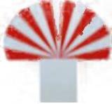 -Target decal - round Gottlieb red/white fan