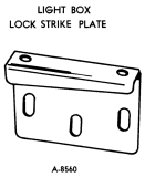 Cabinet Brackets / Levelers-Backbox latch strike plate Gottlieb