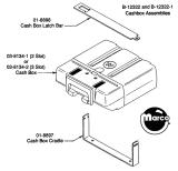 Cashbox and bracket black plastic 2 slot