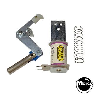 Kicker arm slingshot assembly
