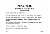 Score / Instruction Cards-POP A CARD (Gottlieb) Score cards (6)