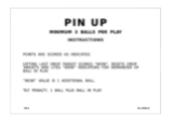 -PIN UP (Gottlieb) Score cards (8)