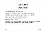 Score / Instruction Cards-TOP CARD (Gottlieb) Score cards (4)