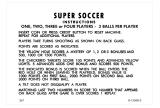 -SUPER SOCCER (Gottlieb) Score card set