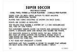 SUPER SOCCER (Gottlieb) Score Card Set