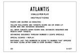 ATLANTIS (Gottlieb) Score Cards (3)