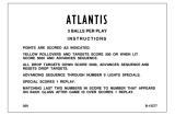 Score / Instruction Cards-ATLANTIS (Gottlieb) Score Cards (3)