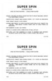 SUPER SPIN (Gottlieb) Score Cards (6)