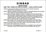 Score / Instruction Cards-SINBAD EM (Gottlieb) Score cards (5)