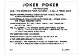 -JOKER POKER (Gottlieb) Score card EM