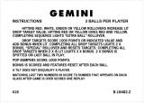 -GEMINI (Gottlieb) Score cards (4)