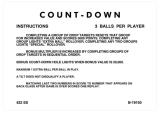 COUNT DOWN (Gottlieb) Score cards (8)