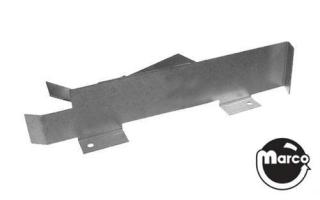 Outhole runway ball guide with baffle