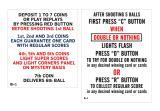 Score / Instruction Cards-BALI (Bally Bingo) Score cards