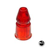 -Post - faceted 1-3/16 inch red transparent