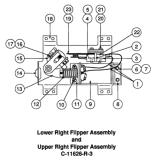 Williams Flipper Assembly Upper RIGHT