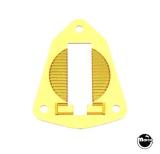 Kicker / Slingshot Parts-Hole base plate amber plastic (Gottlieb)