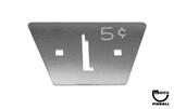 Coin entry plate - Gottlieb&reg; EM USA 5&cent;
