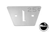 Coin entry plate - Gottlieb® EM USA 25¢