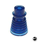 Posts/ Spacers/Standoffs - Plastic-Post 1 inch concentric fin blue - short