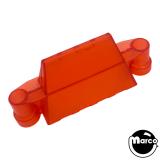 Lane guide - pyramid 2-1/8 inch transparent red