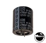 Capacitors-Capacitor 4700 uF 100v radial snap