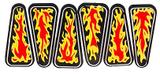 Stickers & Decals-FIRE! (Williams) Decal set flame 6 pc.