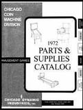 Parts Catalogs-Chicago Coin Machine 1972 Parts Catalog