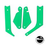 Playfield Plastics-AVATAR (Stern) Color Guard shield set green