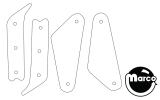 Playfield Plastics-BLACK KNIGHT (Williams) Clear Plastic shield set