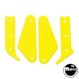 Playfield Plastics-BLACK KNIGHT 2000 (Williams) Color Guard Yellow (4)