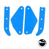 Playfield Plastics-DEMOLITION MAN (Williams) Color Guard shield set blue