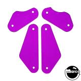 Playfield Plastics-FIREPOWER (WILLIAMS) Color Guard Purple (4)