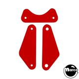 Playfield Plastics-FLASH (WILLIAMS) Color Guard Red (3)