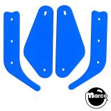 Playfield Plastics-JACKBOT (Williams) Color Guard shield set blue