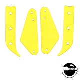 TFK Color Guard Plastic Protectors-MEDIEVAL MADNESS (Williams) Color Guard Yellow (4)