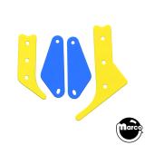 Playfield Plastics-NO GOOD GOFERS (WMS) Color Guard Blue/Yellow (4)