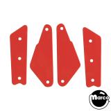 Playfield Plastics-TALES FROM THE CRYPT (DATA EAST) Color Guard Red (4)