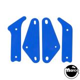 Playfield Plastics-TIME MACHINE (DATA EAST) Color Guard Blue (4)
