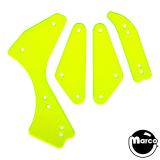 Playfield Plastics-WIZARD OF OZ (Jersey Jack) Fluorescent Guard GREEN (4)