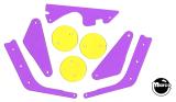 TFK Color Guard Plastic Protectors-IRON MAIDEN (Stern SPI) Color Guard Purple/Yellow (8)