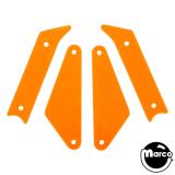 Playfield Plastics-MANDALORIAN (STERN) Fluorescent Guard Orange (4)