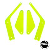 Playfield Plastics-ELIVIRA'S HOH (Stern) Fluorescent Guard Green (4)