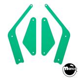 Playfield Plastics-ELIVIRA'S HOH (Stern) Color Guard Green (4)
