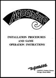 Manuals - A-AQUARIUS (Gottlieb) Manual & Schematic